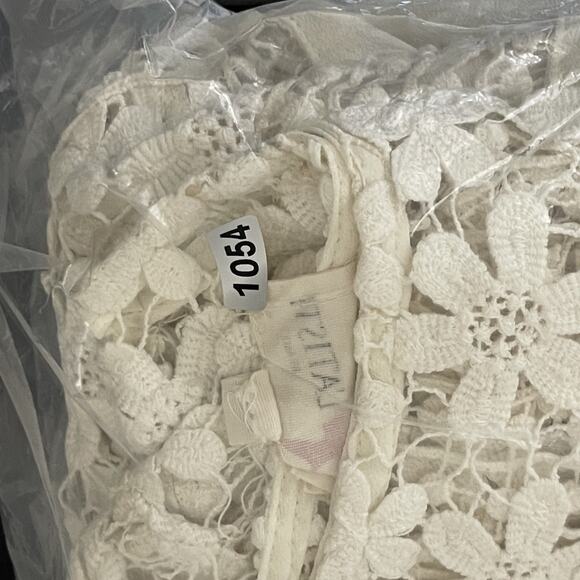Latiste Top Womens Small Ivory Floral Crochet Lace Sheer Fairy Romantic Whimsy - Picture 16 of 16